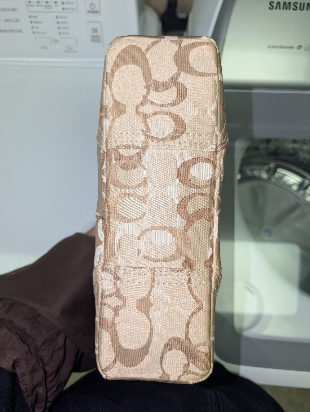 Coach brown/tan purse - Picture 3 of 4